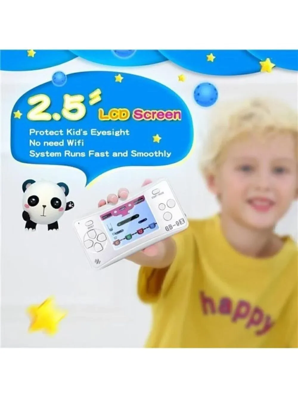 Kids Handheld 168 Built In Games Console Children Ages 4-12 Retro Classic GRAY